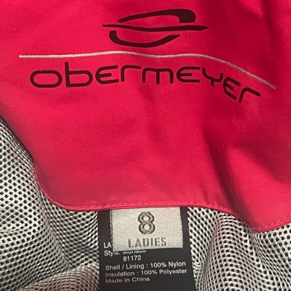 Obermeyer Women's Monaco Ski Snowboard Jacket Parka Red Black Size 8 EUC - Picture 5 of 8